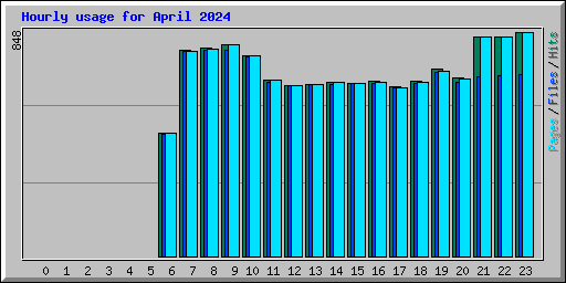 Hourly usage for April 2024