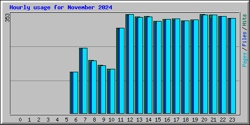 Hourly usage for November 2024